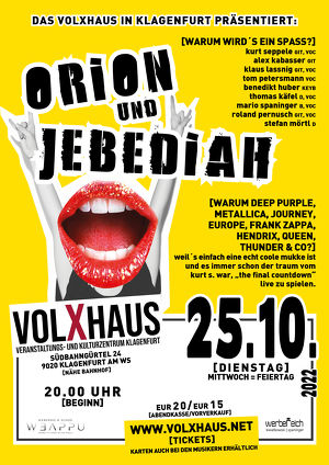 ORION und JEBEDIAH LIVE im VolXhaus Klagenfurt