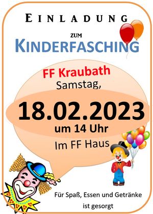 Kinderfasching der FF Kraubath in der Weststeiermark
