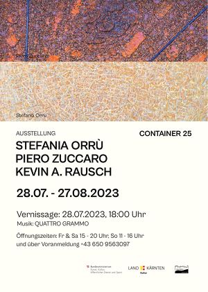 Vernissage Kunstausstellung mit Piero Zuccaro (IT) | Stefania Orrù (IT) | Kevin A. Rausch (AT)