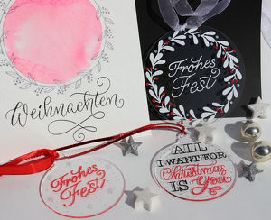 Weihnachtsworkshop mit Hand Lettering und Brush Kalligrafie