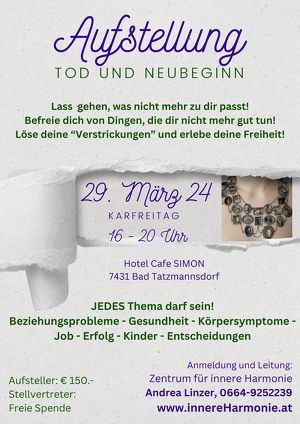 FAMILIENAUFSTELLUNG "Tod und Neubeginn"