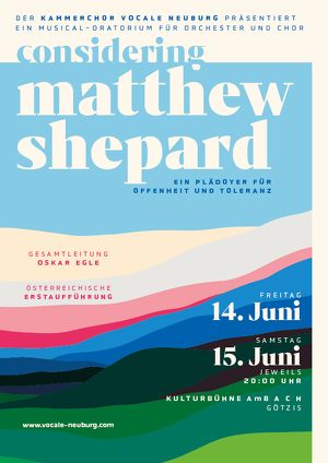 Musical-Oratorium "Considering Matthew Shepard für Gesangssolisten, Chor und Instrumente
