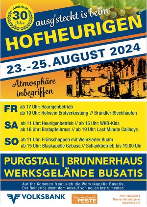 Hofheurigen 2024 der Werkskapelle Busatis in Purgstall/Erlauf