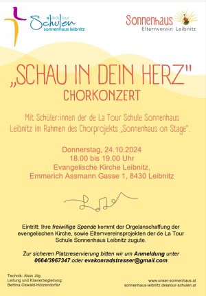 Schau in dein Herz- Chorkonzert