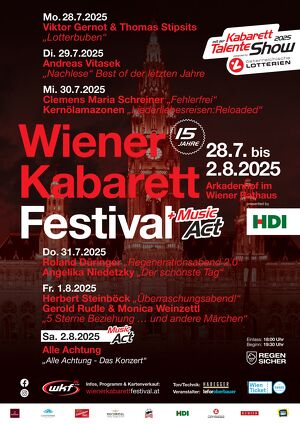 Wiener Kabarettfestival 2025 - 15-jähriges Jubiläum