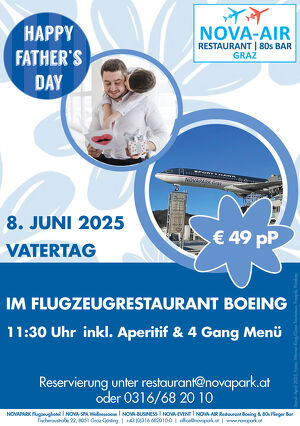 VATERTAG IM NOVAPARK FLUGZEUGRESTAURANT BOEING