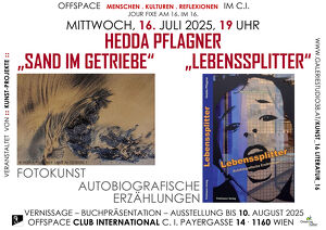 Abstrakte Fotografien und autobiografische Erzählungen von Hedda Pflagner!