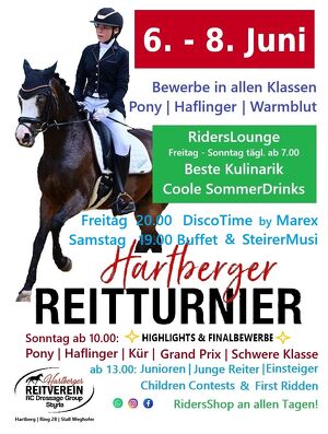 1. Hartberger Reitturnier Pfingsten 6. - 8. Juni