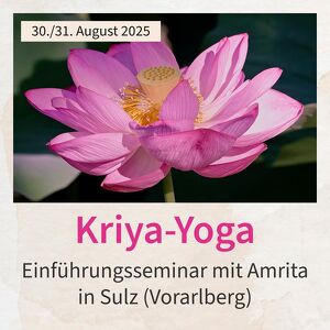 Einführungsseminar Kriya-Yoga-Technik 30./31.08.2025