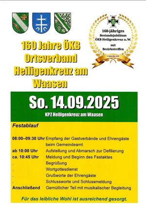 160 Jahre ÖKB Ortsverband Heiligenkreuz am Waasen