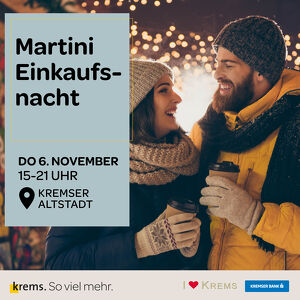 Martini Einkaufsnacht in der Kremser Altstadt 2025
