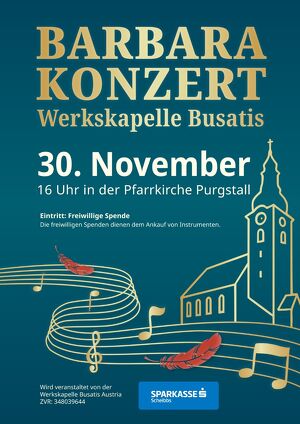 Barbarakonzert 2025 der Werkskapelle Busatis