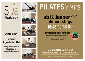 PILATESKURS ab 8. Jänner 2026 18:45-19:45 in Tillmitsch
