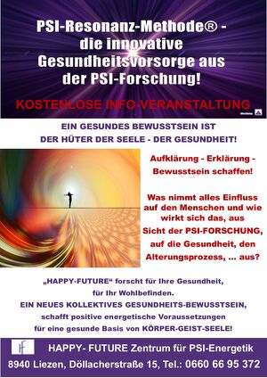 (Online) KOSTENLOSE INFO-VERANSTALTUNG: EIN GESUNDES BEWUSSTSEIN IST DER H&Uuml;TER DER SEELE - DER GESUNDHEIT!