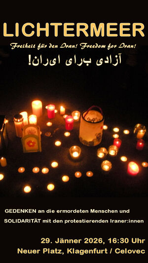 Lichtermeer: Freiheit f&uuml;r den Iran