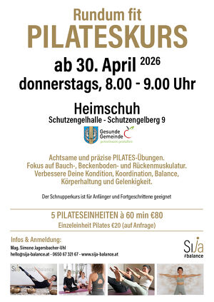 PILATES Kurs in Heimschuh ab 30. April 20206, DO, 8-9 Uhr