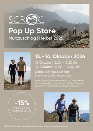 SCROC Pop up Store M&uuml;rzzuschlag