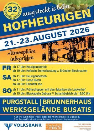 Hofheurigen 2026 der Werkskapelle Busatis