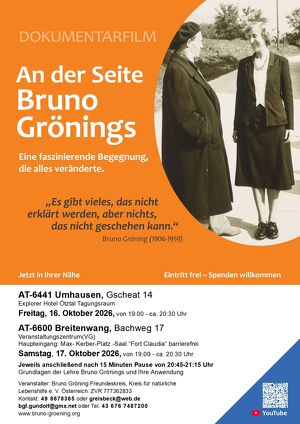 Dokumentarfilm �An der Seite Bruno Gr&ouml;nings� - ein Film, der ber&uuml;hrt.