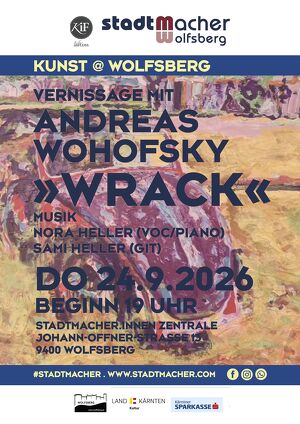Vernissage "WRACK" mit Andreas Wohofsky bei den StatdMacherInnen