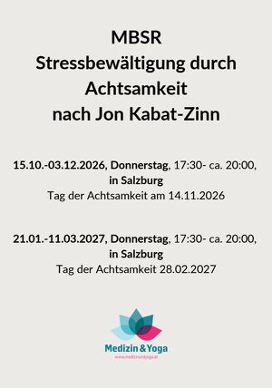 Stressbew&auml;ltigung durch Achtsamkeit - MBSR Kurs Salzburg bei Praxis Reinitzhuber