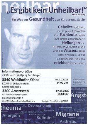 Vortrag mit Arzt: Ein Weg zur Gesundheit