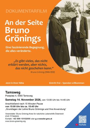 Dokumentarfilm �An der Seite Bruno Gr&ouml;nings� - ein Film, der ber&uuml;hrt.