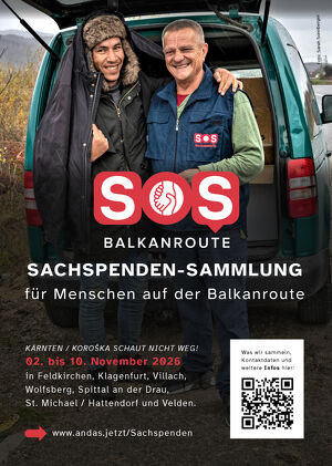 Sachspenden-Sammlung f&uuml;r SOS Balkanroute