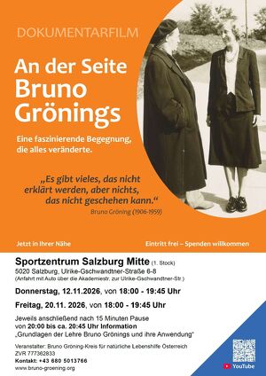 Dokumentarfilm �An der Seite Bruno Gr&ouml;nings� - ein Film, der ber&uuml;hrt.