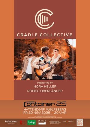 Konzert: Cradle Collective (Blues/Rock Graz), Nora Heller & Romeo Oberl&auml;nder (Wolfsberg)