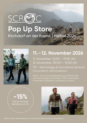 SCROC Pop up Store Kirchdorf an der Krems