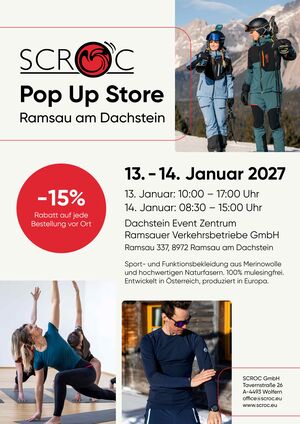 SCROC-Pop-up Store Ramsau am Dachstein